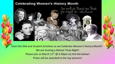 Women S History Month Kahoot Trivia Night Virtual Event Read The Latest News From Nvcc Naugatuck Valley Community College