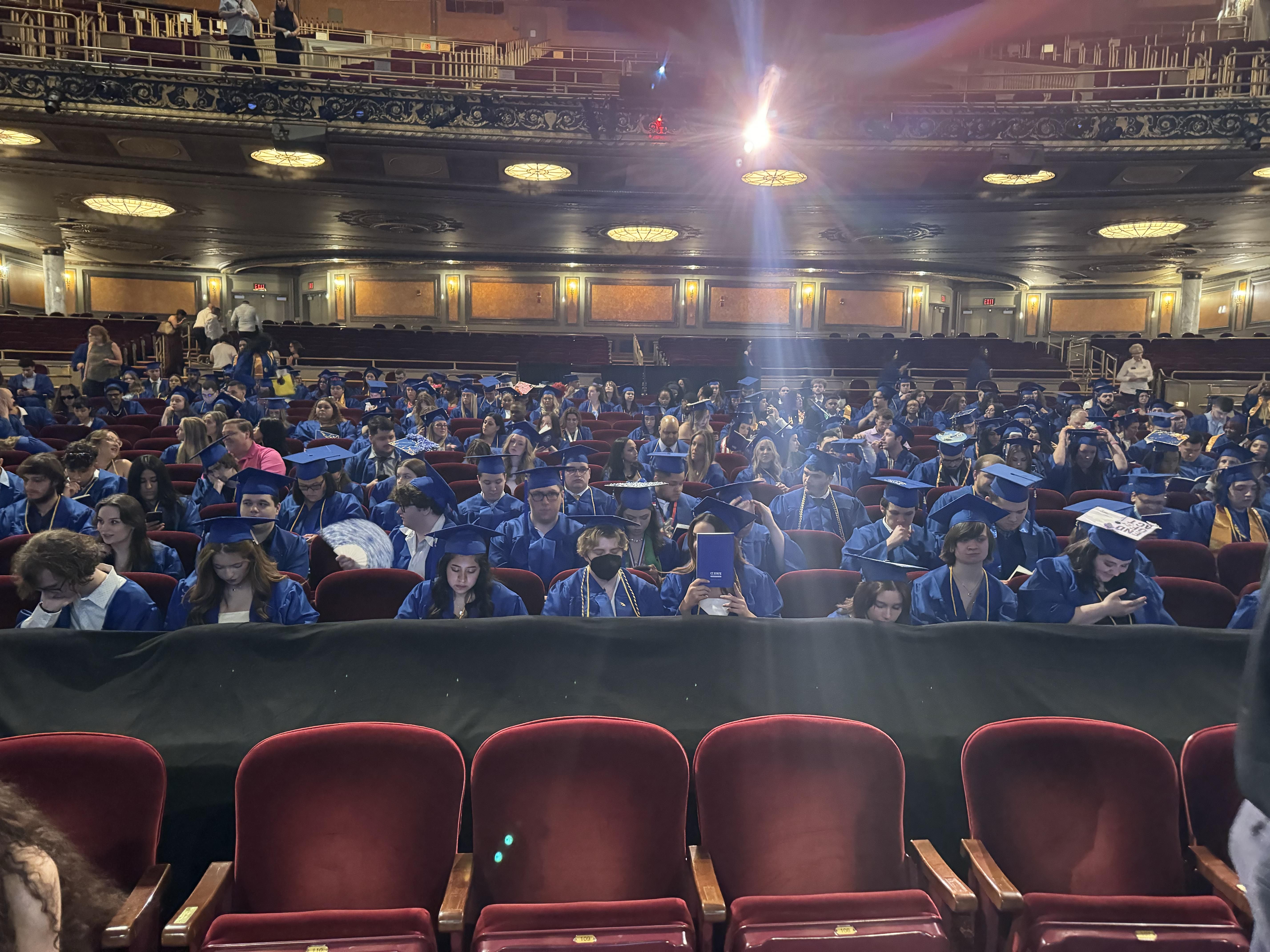 CT State Naugatuck Valley Students Seated in theater
