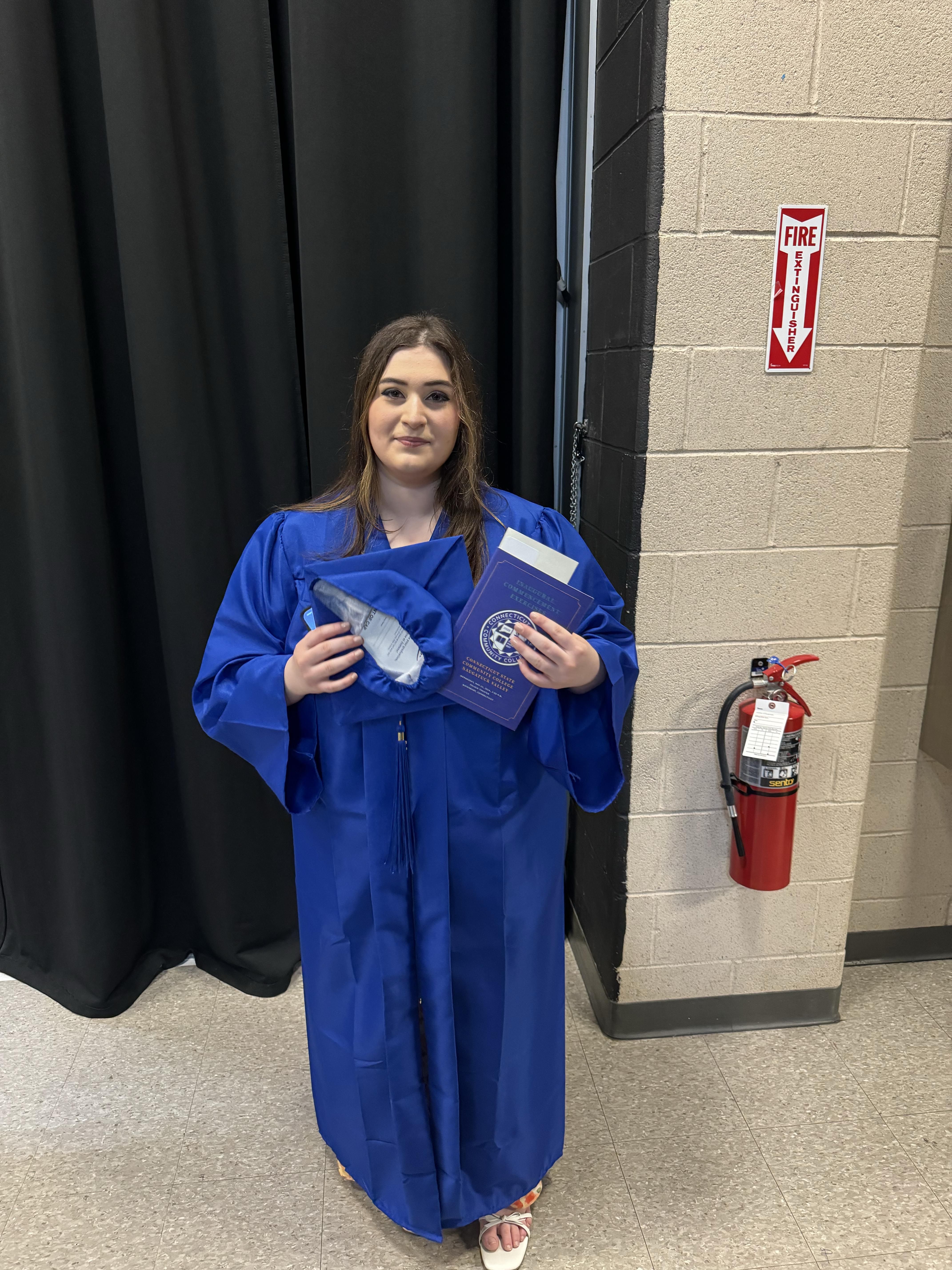CT State Naugatuck Valley Student Preparing for Commencement Ceremony